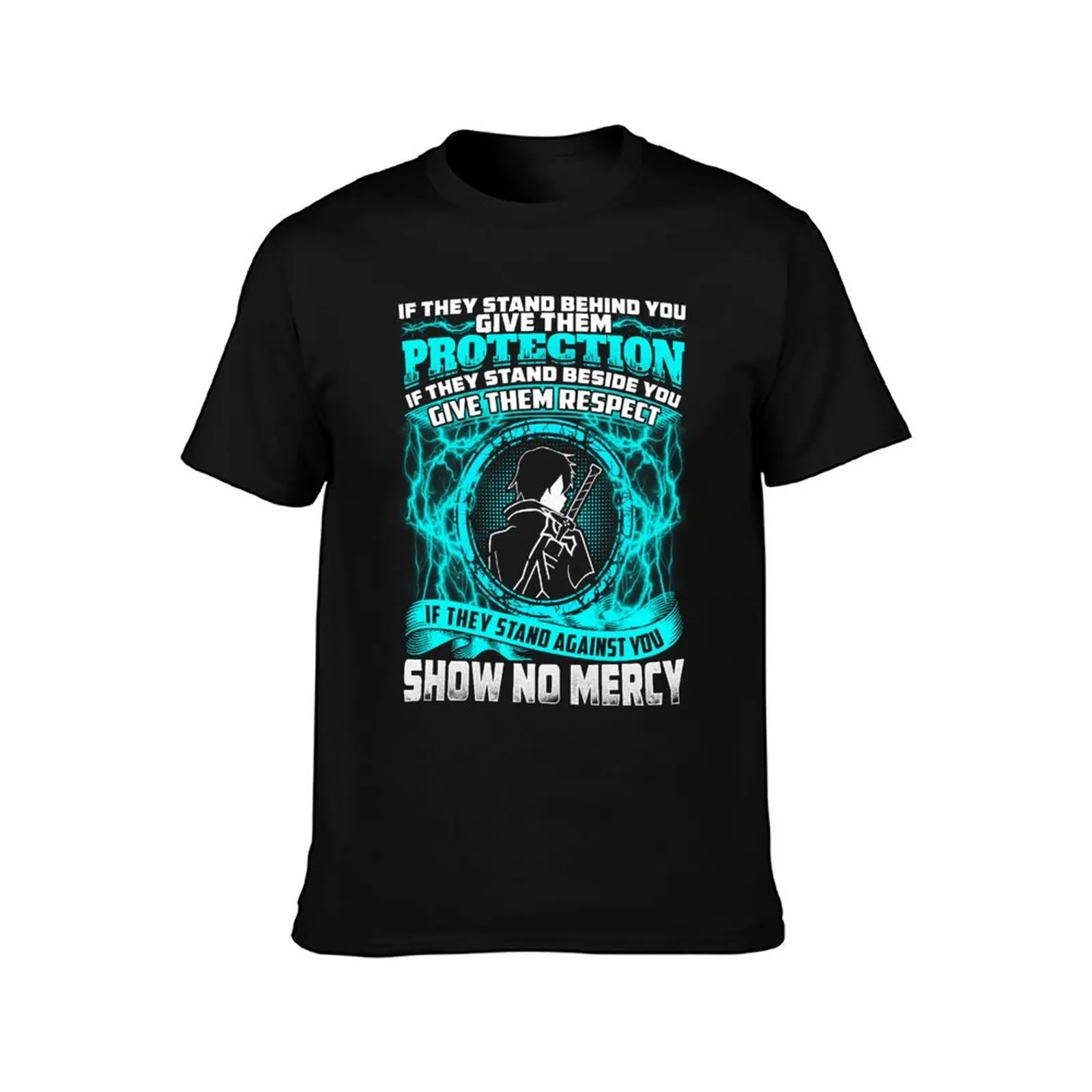 SAO - No mercy T-Shirt Large Size Casual Tee Shirt T-Shirt