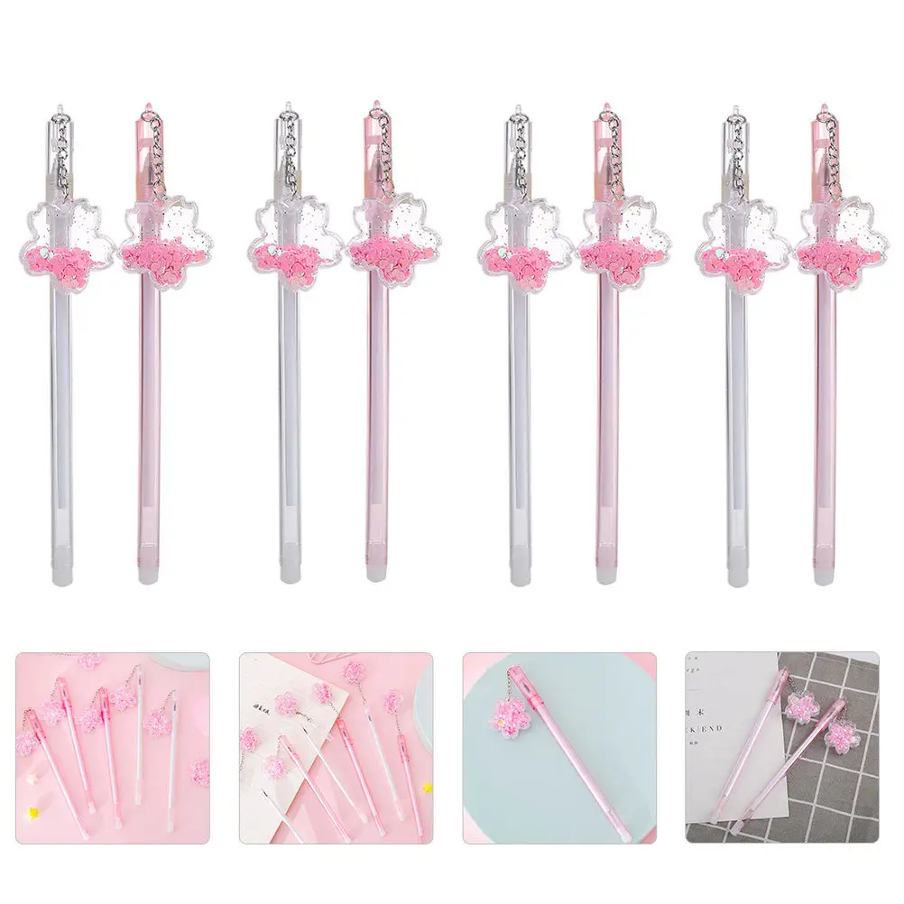 

8Pcs Adorable Gel Pen Portable Writing Pen Smooth Nib Easy Hold Study Accessory Writing Accessory Study Supply