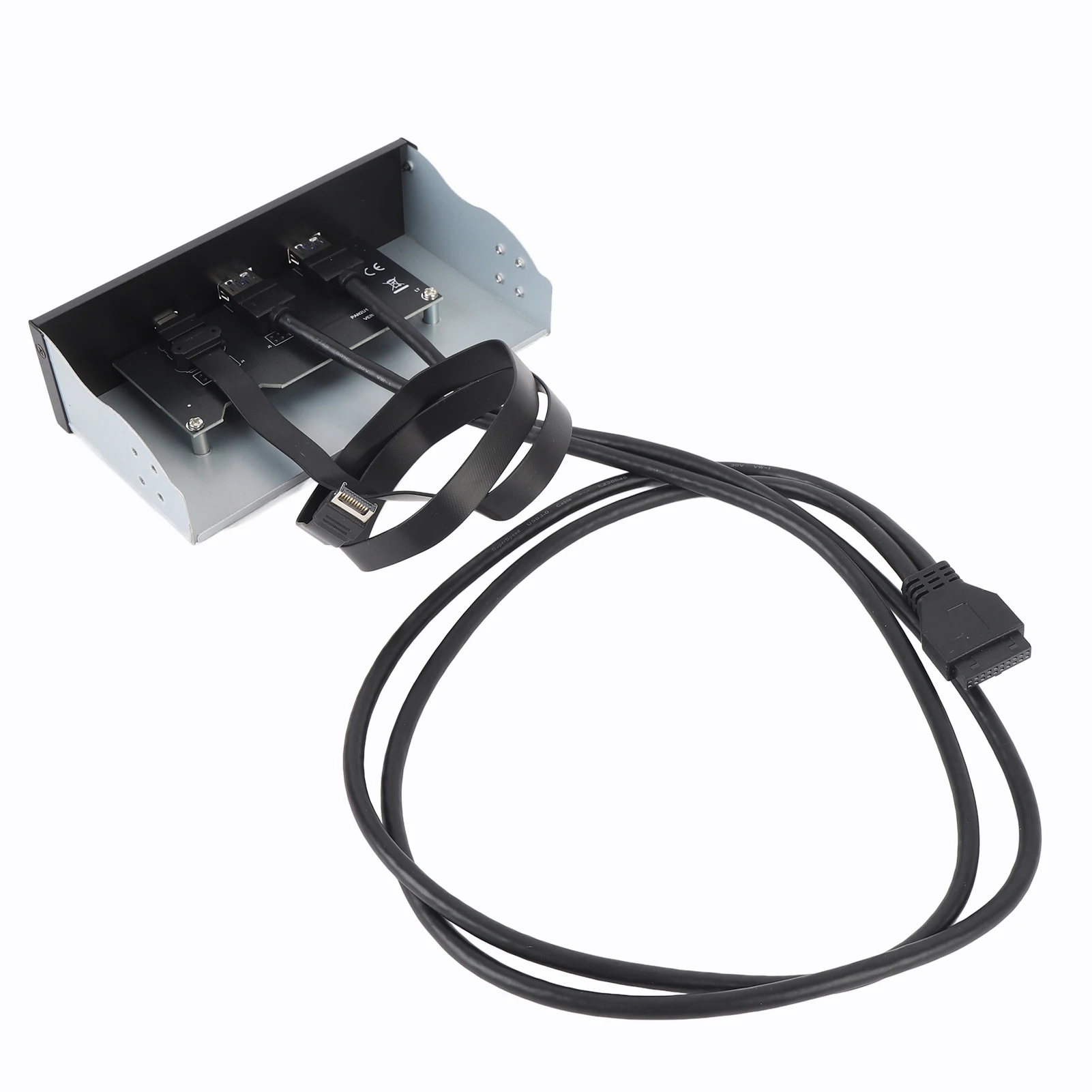 Hub pannello frontale USB 3.2 GEN2x2 USB A TIPO C 3 porte Pannello di estensione unità ottica da 5,25 pollici 19 pin 20 Gbps per computer PC