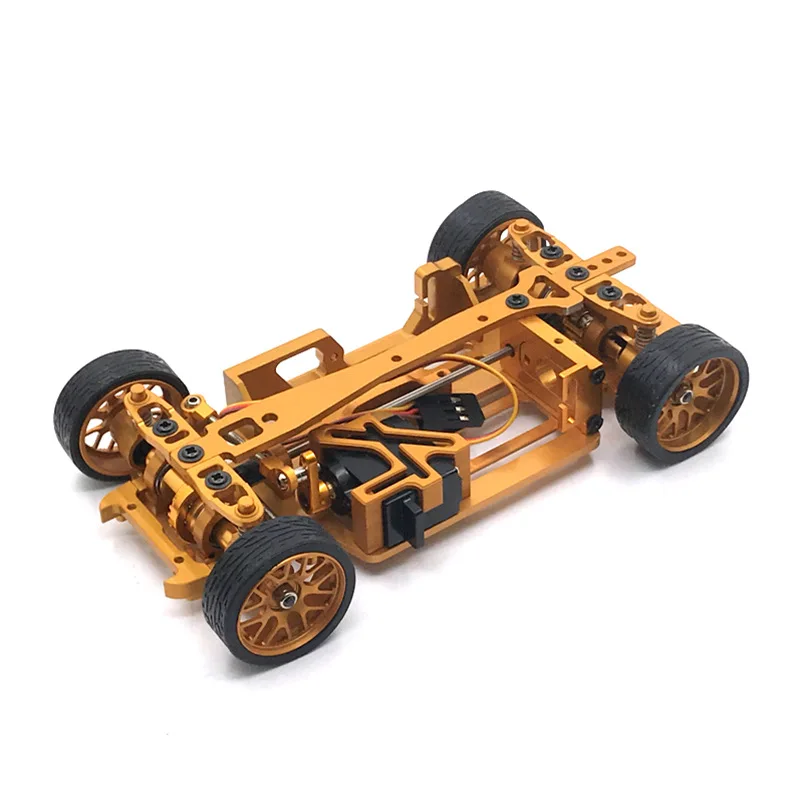 1:28 Metal Upgrade Modified Frame MINI-Q Drift Model With Metal Three-wire Steering Gear RC Car Spare Parts Accessories