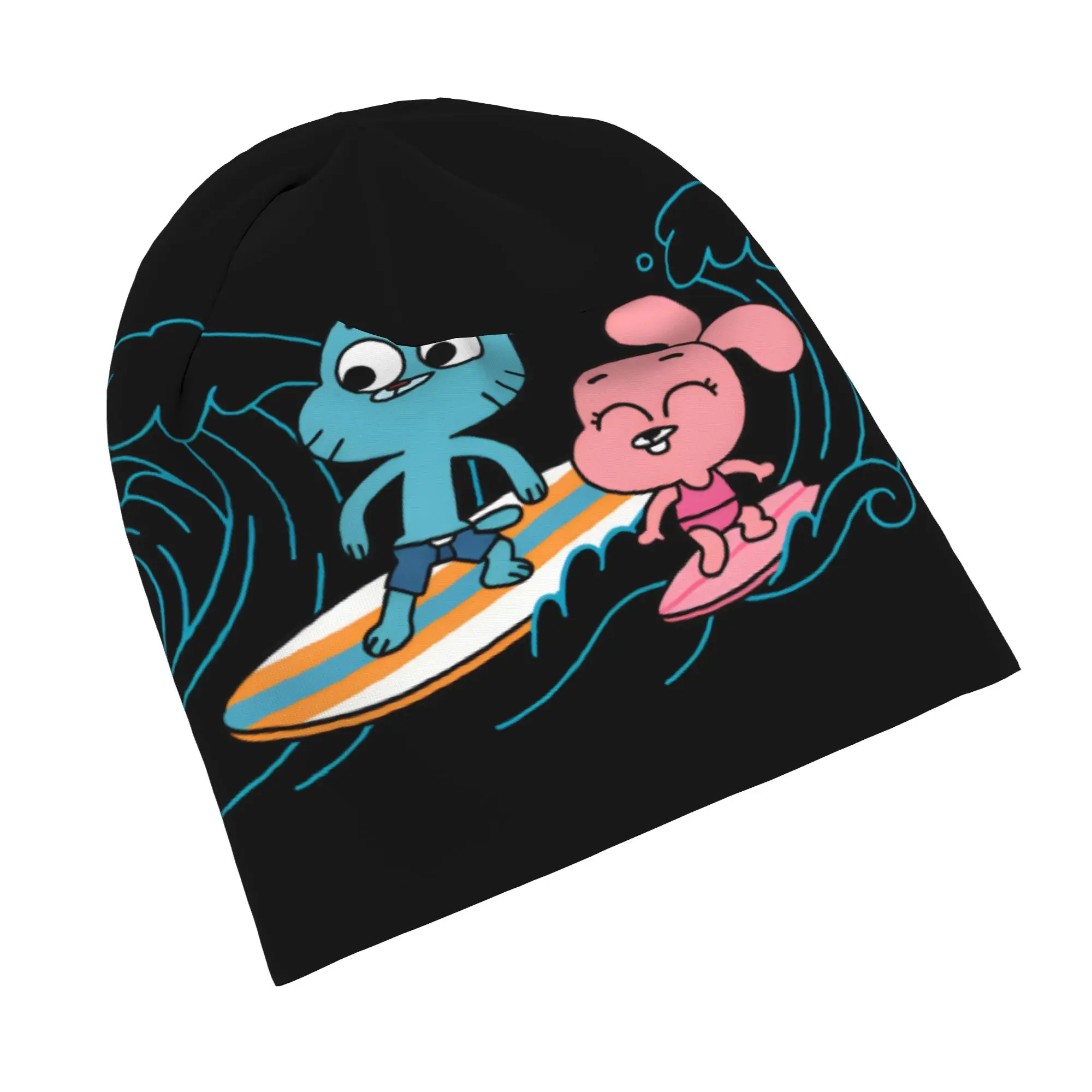 Anais Surfing Ocean Cartoon Bonnet Hats Goth Outdoor Skullies Beanies Hat Amazings Gumballs for Men Women Summer Dual-use Caps