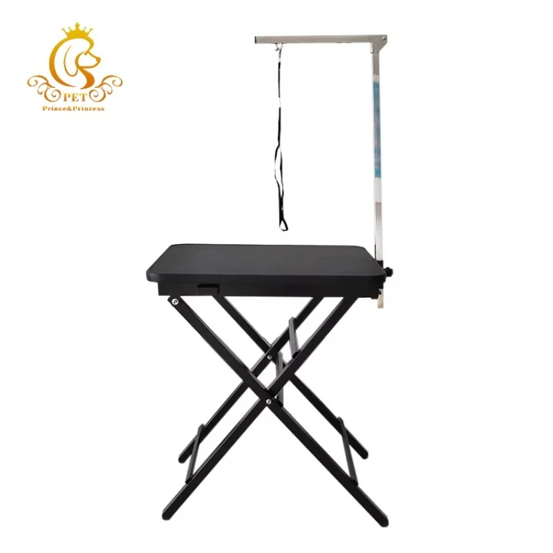 Height Adjustable Stainless Steel Electric Drying Table for Pet Grooming Lift Grooming Tools for Cats Dogs LED Feature