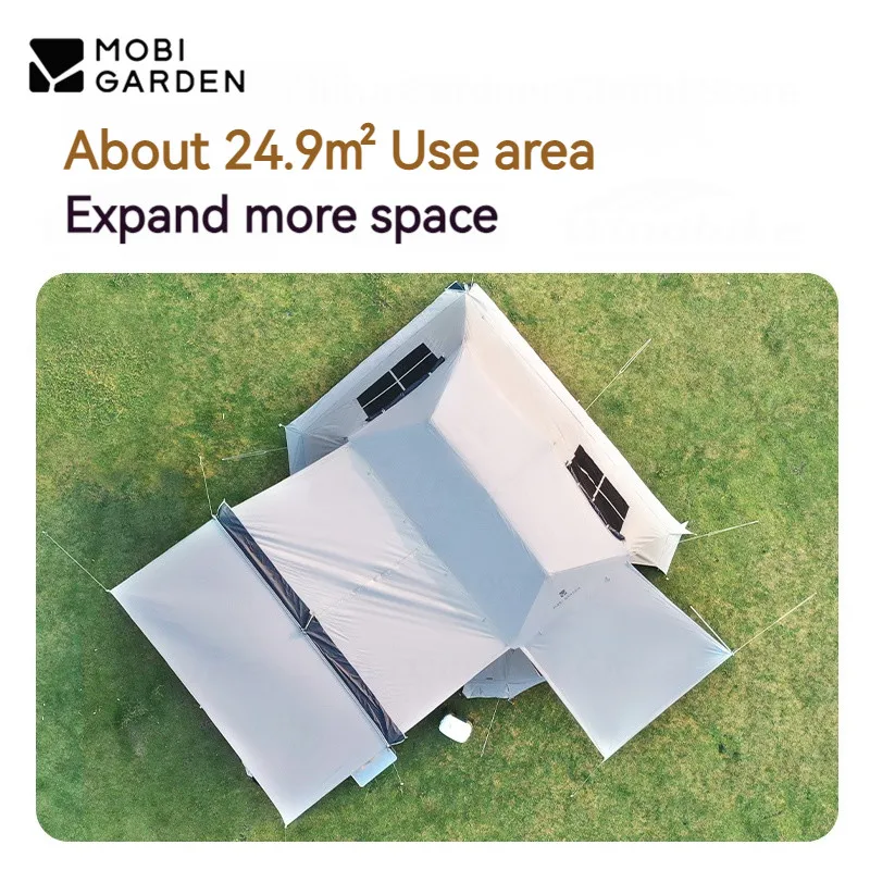 MOBI GARDEN Vinyl Black One Touch Automatic Tent Holiday Mountain Residence 10.9 Ridge Outdoor Camping Hiking Waterproof Tent