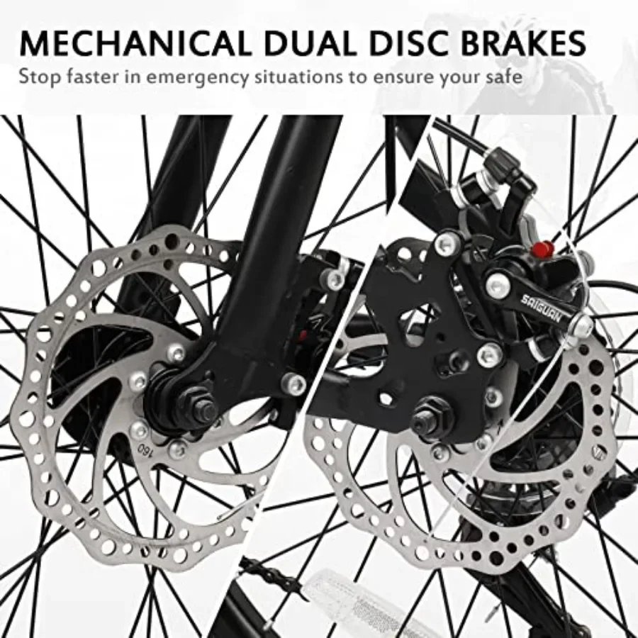 دراجة قابلة للطي 20 بوصة للبالغين مع تصميم مجمع بالكامل بـ 7 سرعات ونظام امتصاص الصدمات المزدوج عالي الأداء ميكا