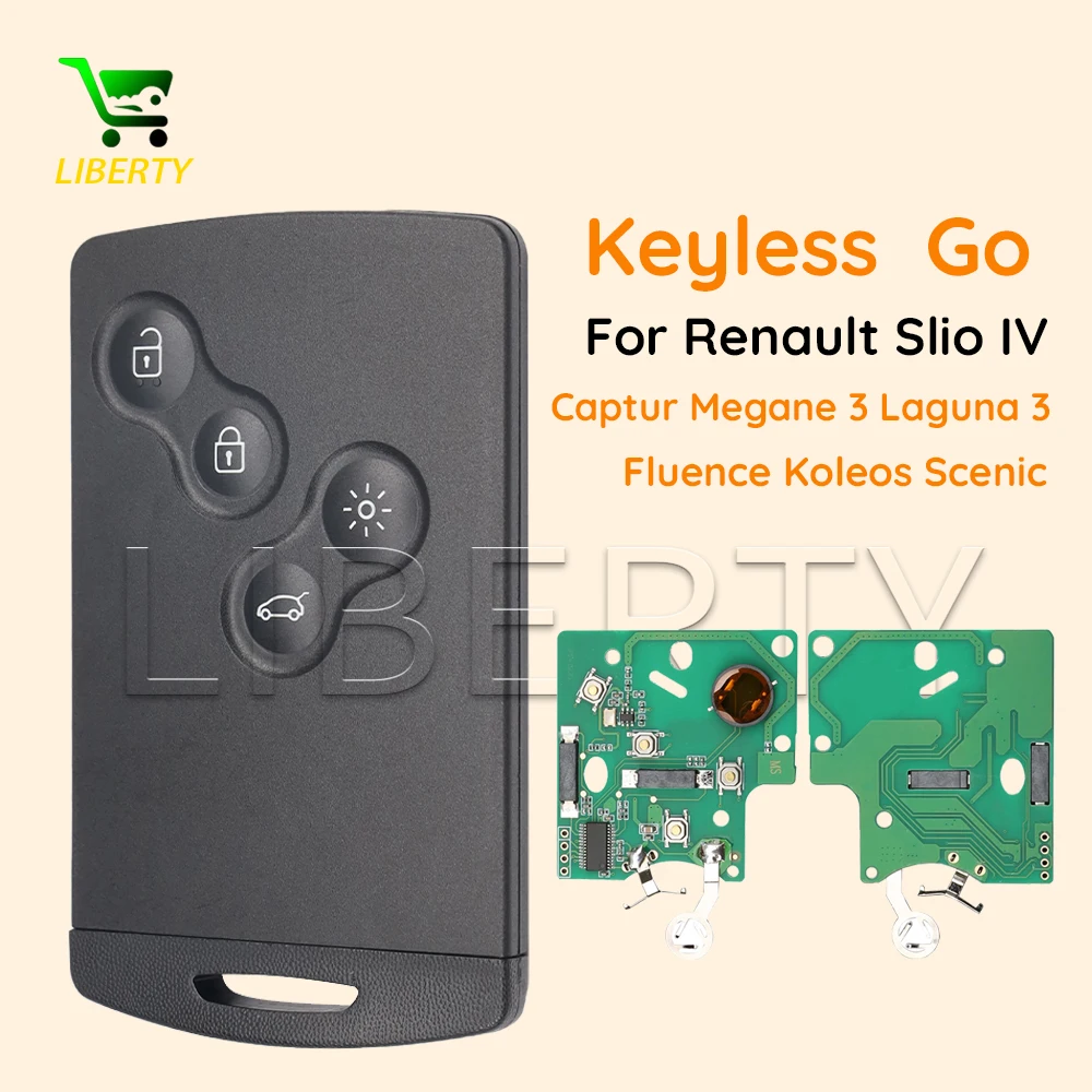 

Свобода для Renault Megane 3 Laguna 3 Grand Scenic Koleos Fluence Clio IV Captur Smart Remote Car Key Fob без ключа 433 МГц ID4A/46