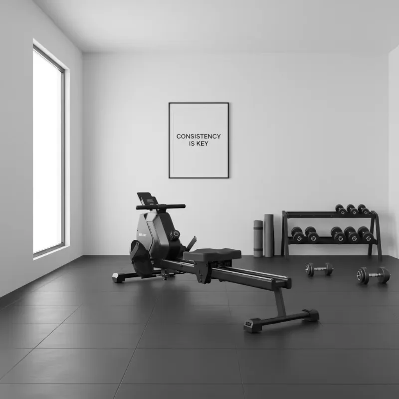 

Professional Indoor Rowing Machine Heavy Duty Gym Equipment 120KG Weight Capacity Comfortable Seat Tablet Holder