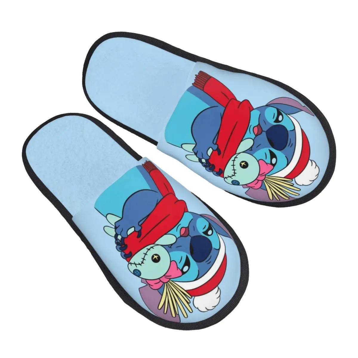 كارتون عيد الميلاد لطيف أنيمي شبشب منزل غرزة داخلية لينة المنزلية الفراء الشرائح النعال عدم الانزلاق #1