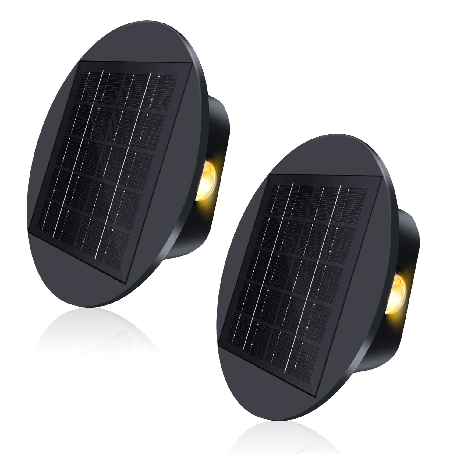 IP65 Solar Fence Light 3 Modes Warm White 2-Pack