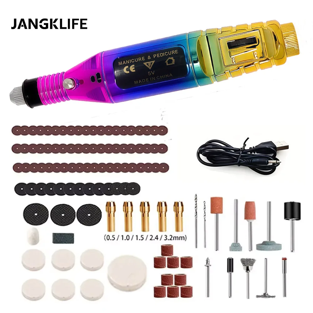 قلم إزالة طلاء الأظافر USB 5 فولت ضروري لفن الأظافر، أداة العناية بالأظافر المحمولة التي تعمل بالبطارية #1