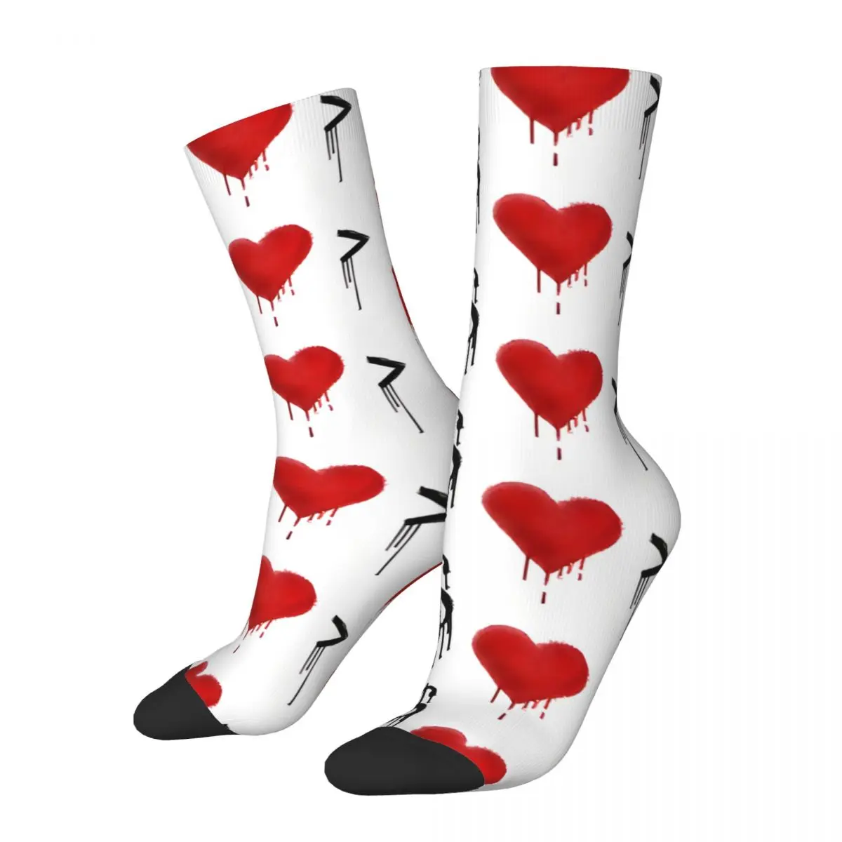 Street Banksy Graffiti Socks Male Mens Women Spring Stockings Hip Hop