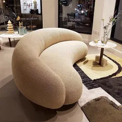 Divani Lounge grandi bianchi minimalisti Puff morbido moderno e confortevole divano 3 posti Design Canape convertibile mobili soggiorno