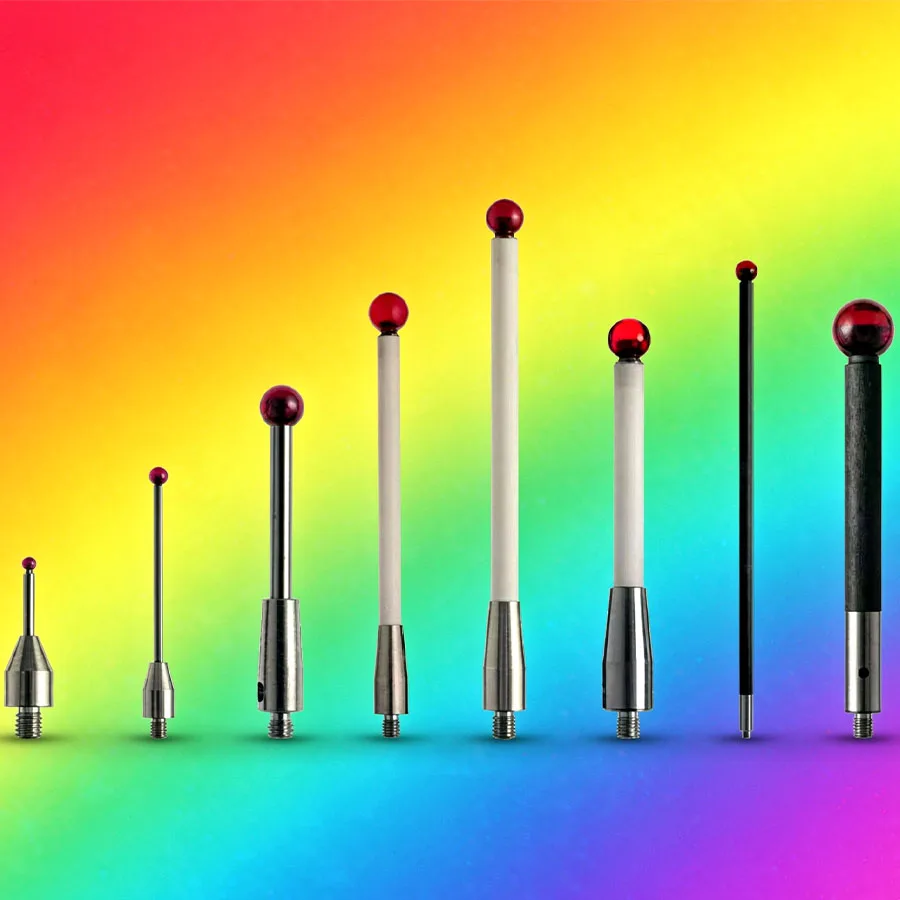 M2 M3 M4 CMM Stylus Ruby Ball Probe Carbon Fiber Shaft 3D Coordinate Measuring Machine Touch Probe Needle