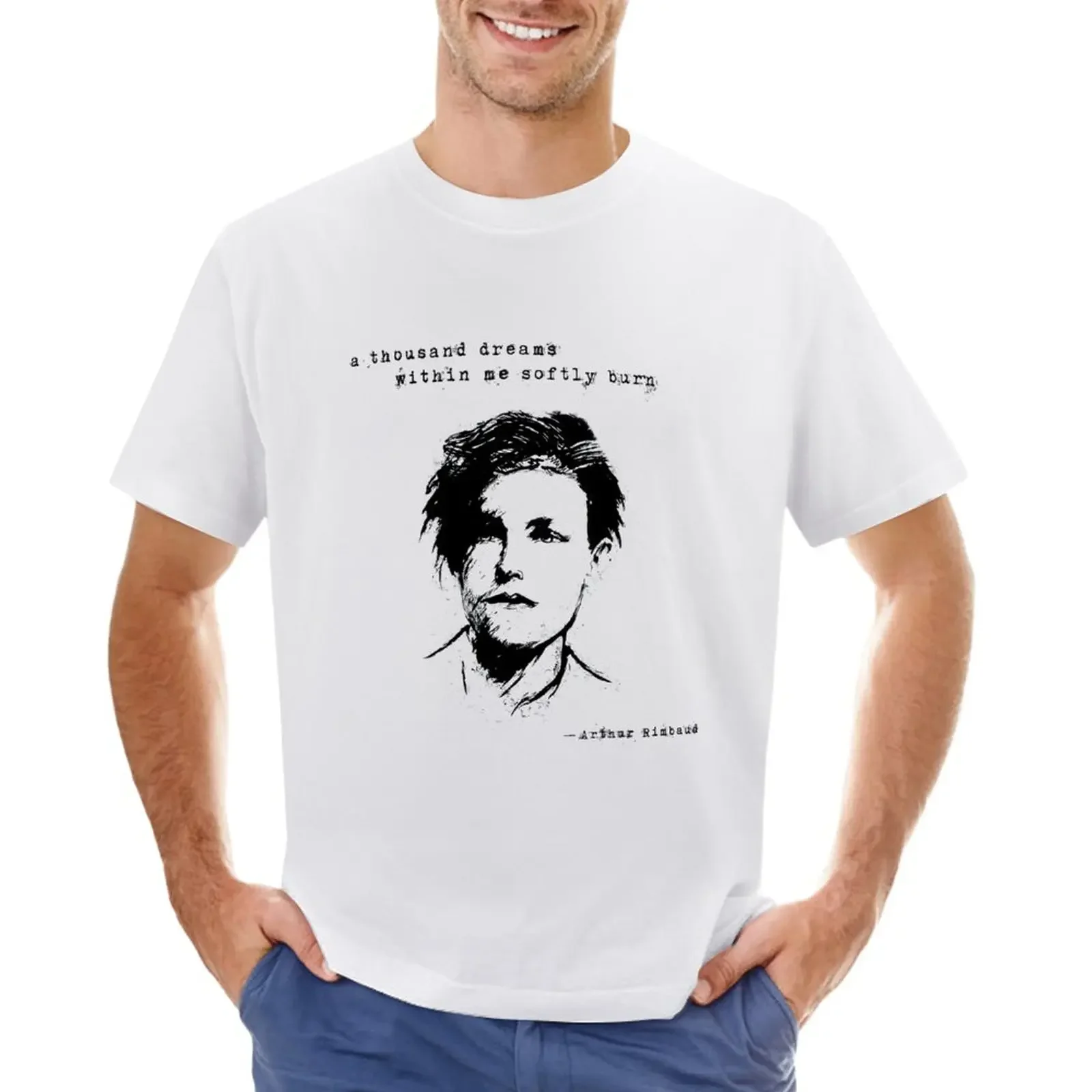 Arthur Rimbaud T-Shirt Blouse customs men t shirts