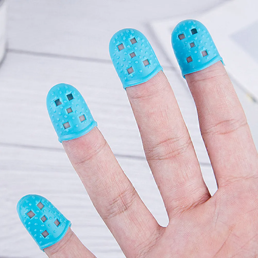 50Pcs Silicone Guitar Finger Caps Fingertip Protector for Beginners Learners Guitar Practice Finger Protection Comfortable Long