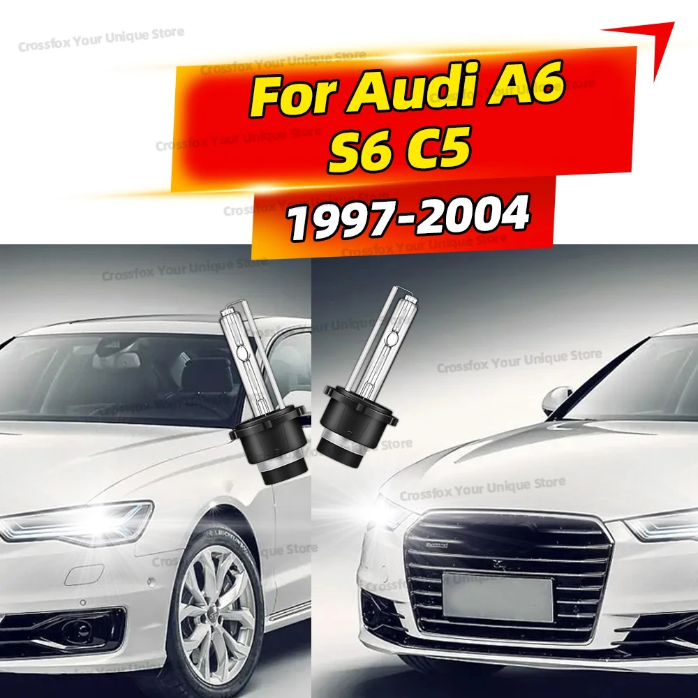 

2x HID ксеноновые передние фары D2S 6000K 8000K 10000K 35W для Audi A6 S6 C5 1997-2004 1998 1999 2000 2001 2002 2003 Лампа фар