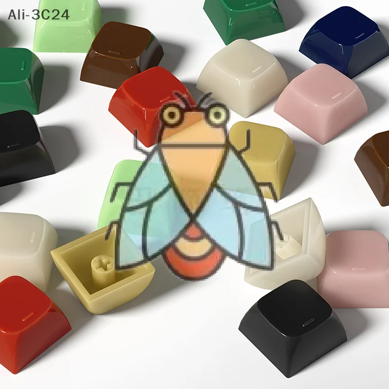 XDA-Custom Gaming Mechanical Keyboard, Imitation Jade Texture, PC Material, Jelly Clear Key Caps