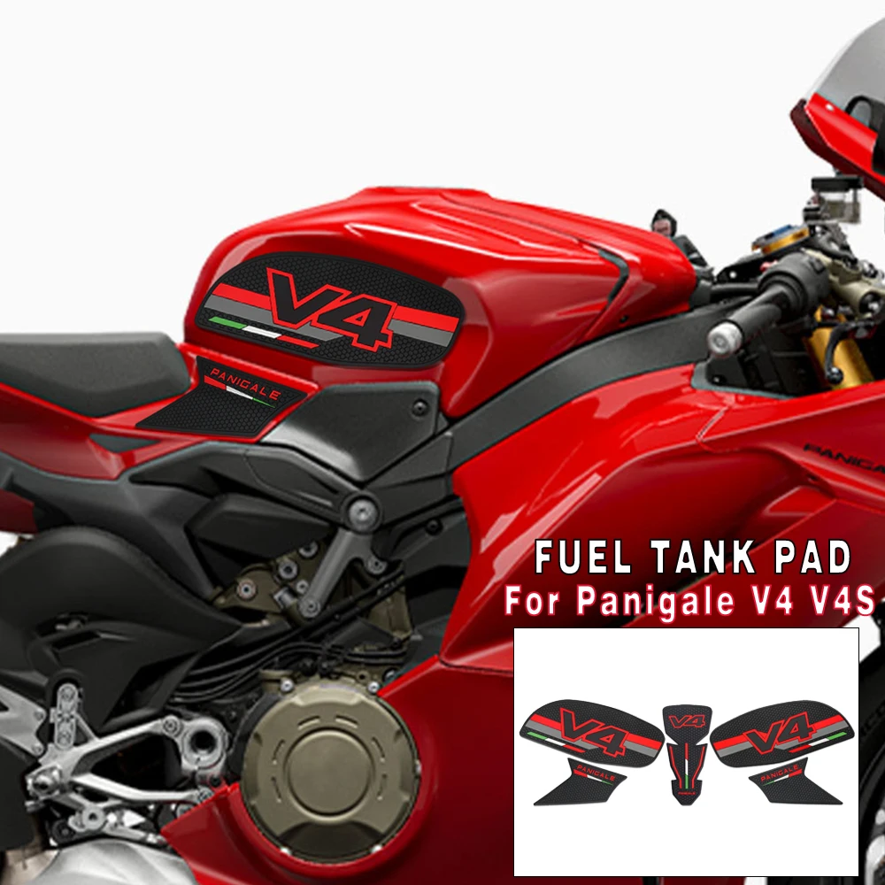 

For Panigale V4 V4S StreetFighter V4 V4S 2025 Fuel Tank Sticker Protection Sticker Decal Knee Pad Sticker Anti-slip Traction Pad