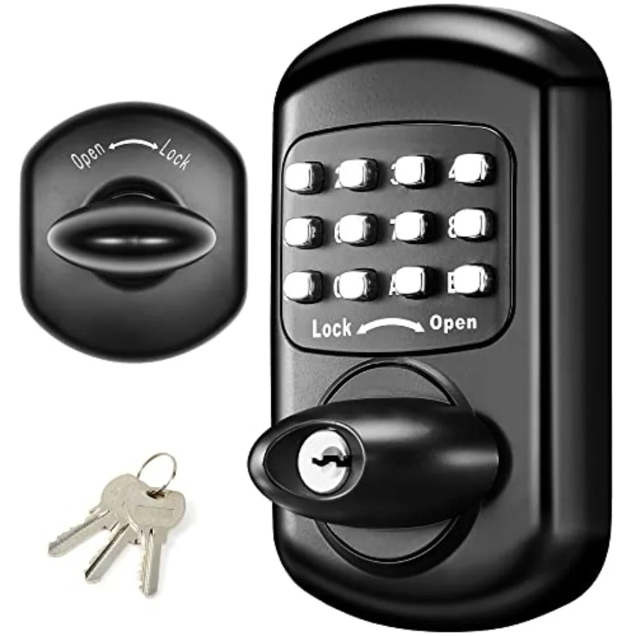 

Keyless Entry Keypad Deadbolt - Digital and Mechanical Door Lock Low Power Risk-Free
