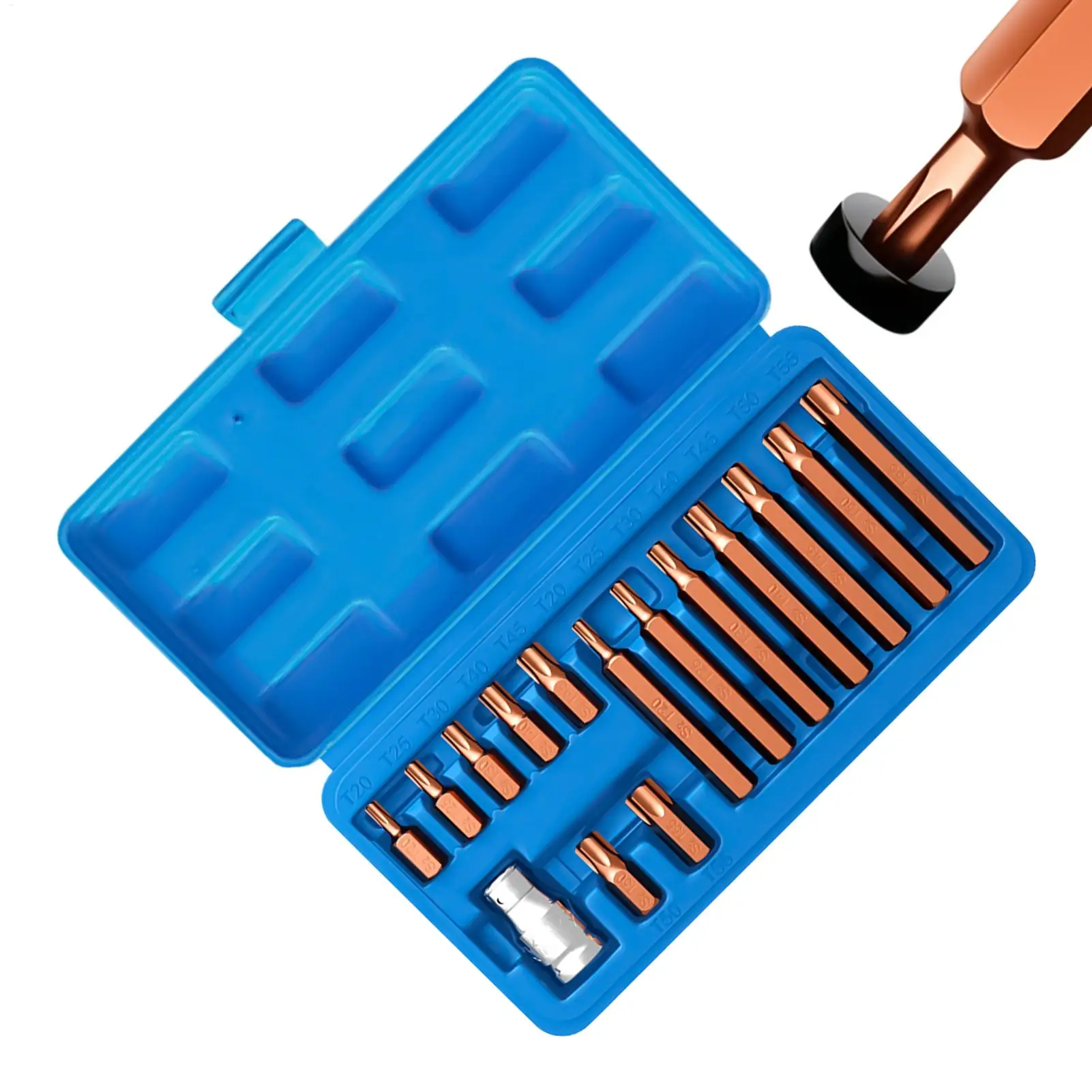 Star Bits 15 Piece S2 Steel Magnetic Universal Tamper Proof Security Driver Bits for Transmissions Engine Chassis Headlight