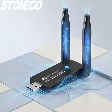 1300Mbps USB WiFi Dongle Dual Band 5GHz 2.4GHz High Gain Adapter for PC Windows 11 10 8 7 Vista XP Supports