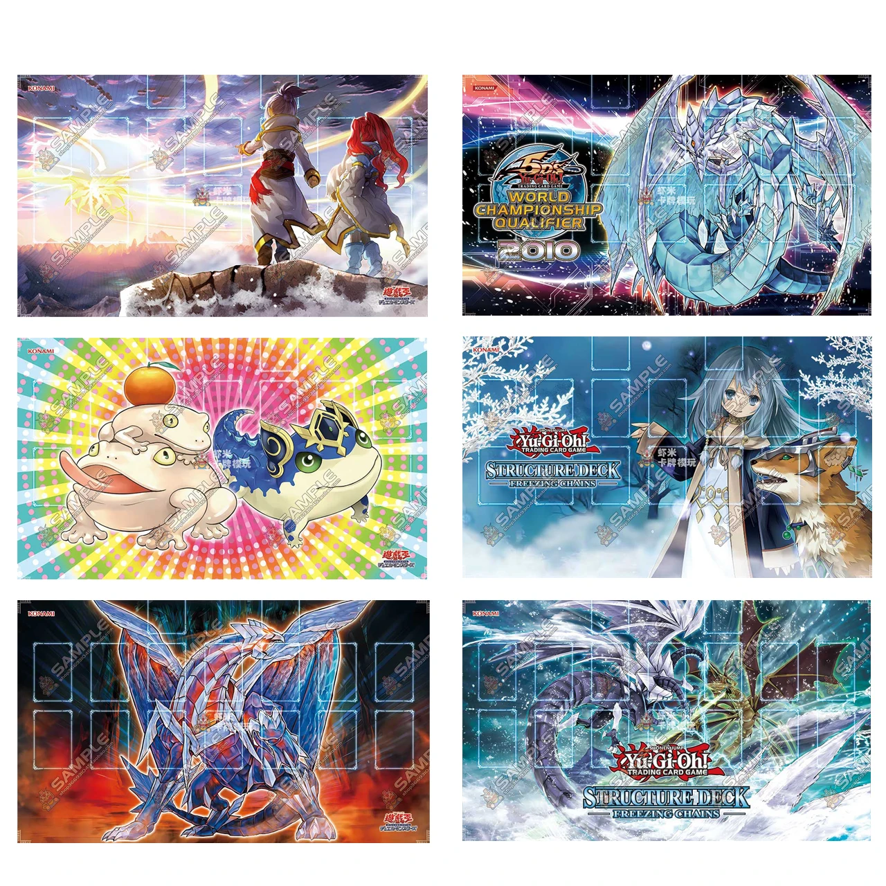 

Серия ледяных барьеров Yu-Gi-Oh! 600x350 мм полевой боевой игровой коврик Trishula The Dragon of Icy, резиновый коврик для настольной игры