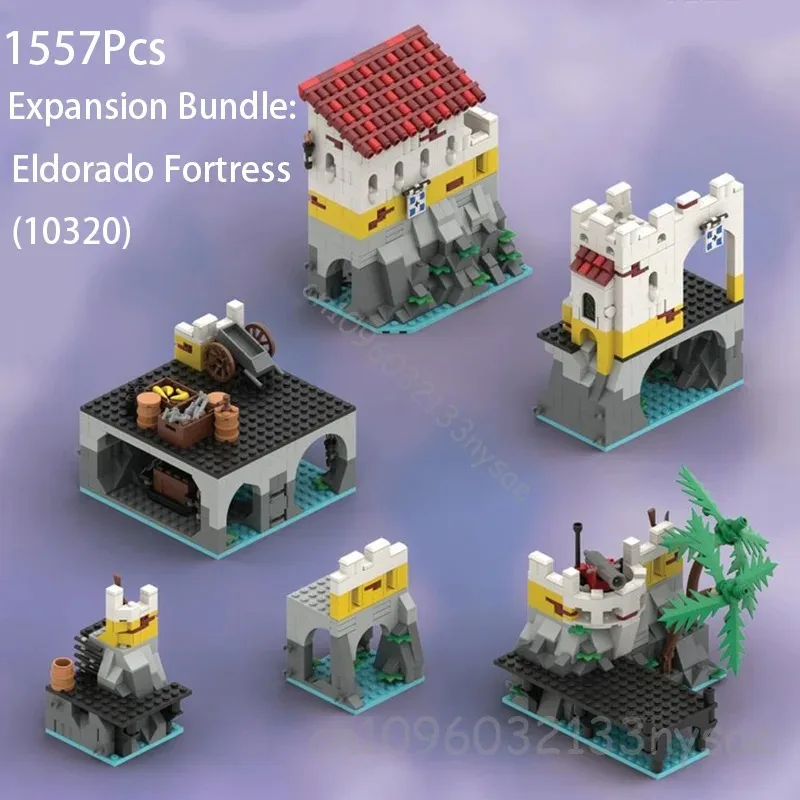 

Расширительный комплект MOC 10320, фортечка Эльдодо, центральная пещера, док-станция, башня, вход в пещере, домори, настенные модульные строительные блоки, игрушка в подарок
