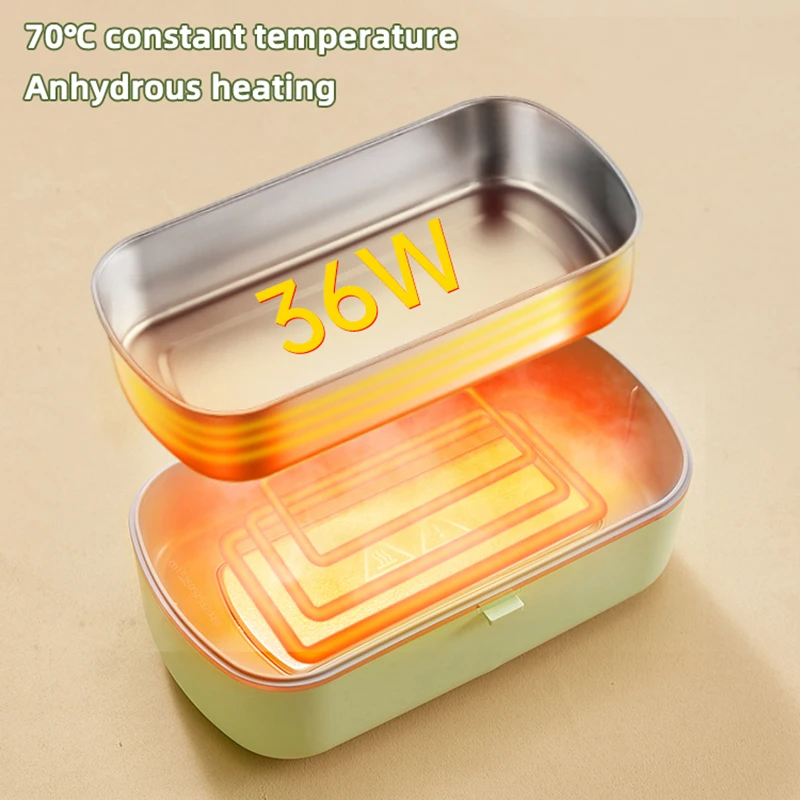 900ml Electric Lunch Box Water Free Heating Bento Box Stainless Steel Food Warmer Portable Thermal Boxes For Office School 220V