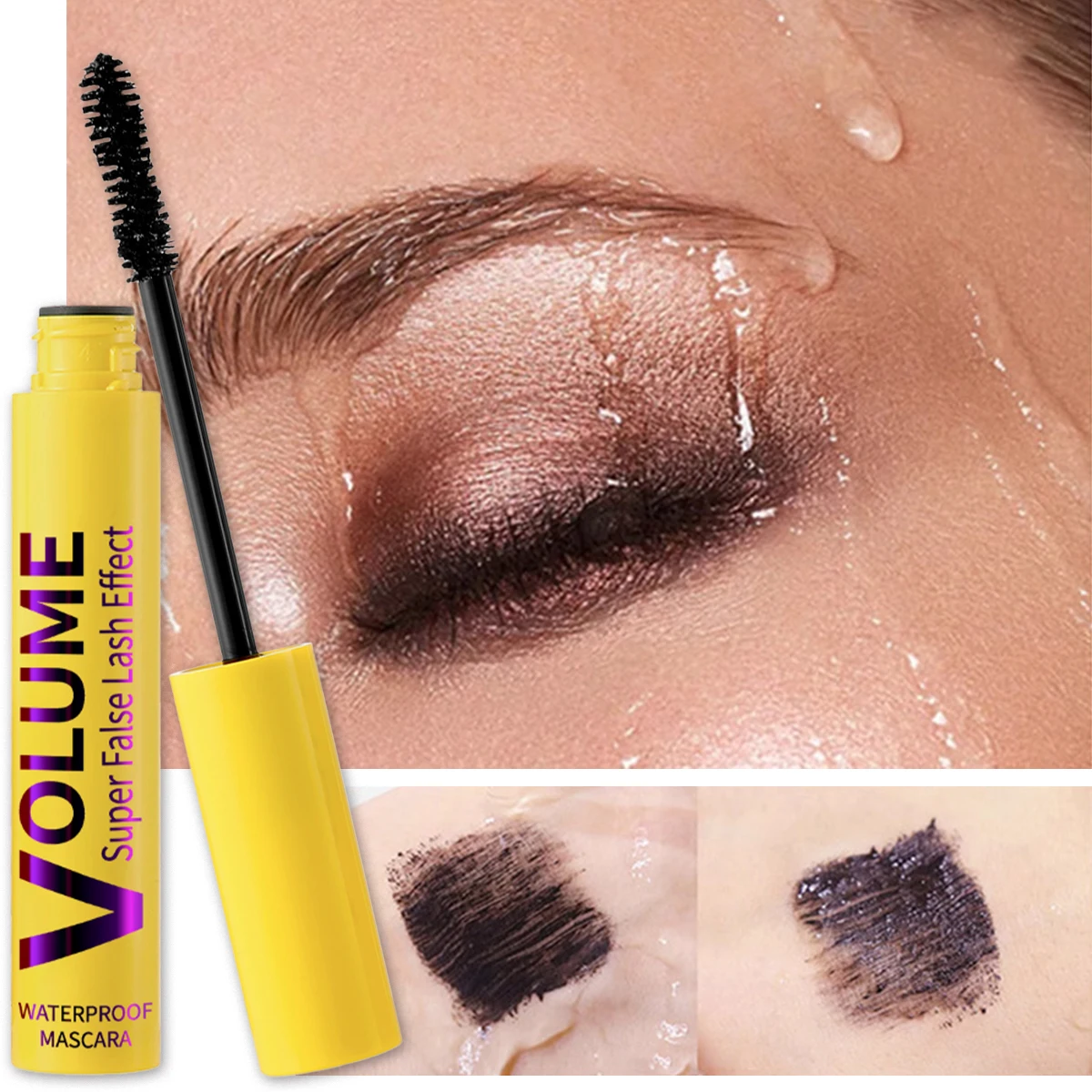 Mascara nero riccio a lunga tenuta, impermeabile, resistente al sudore, anti-sbavature e 12 ore di trucco per creare un look perfetto per il trucco