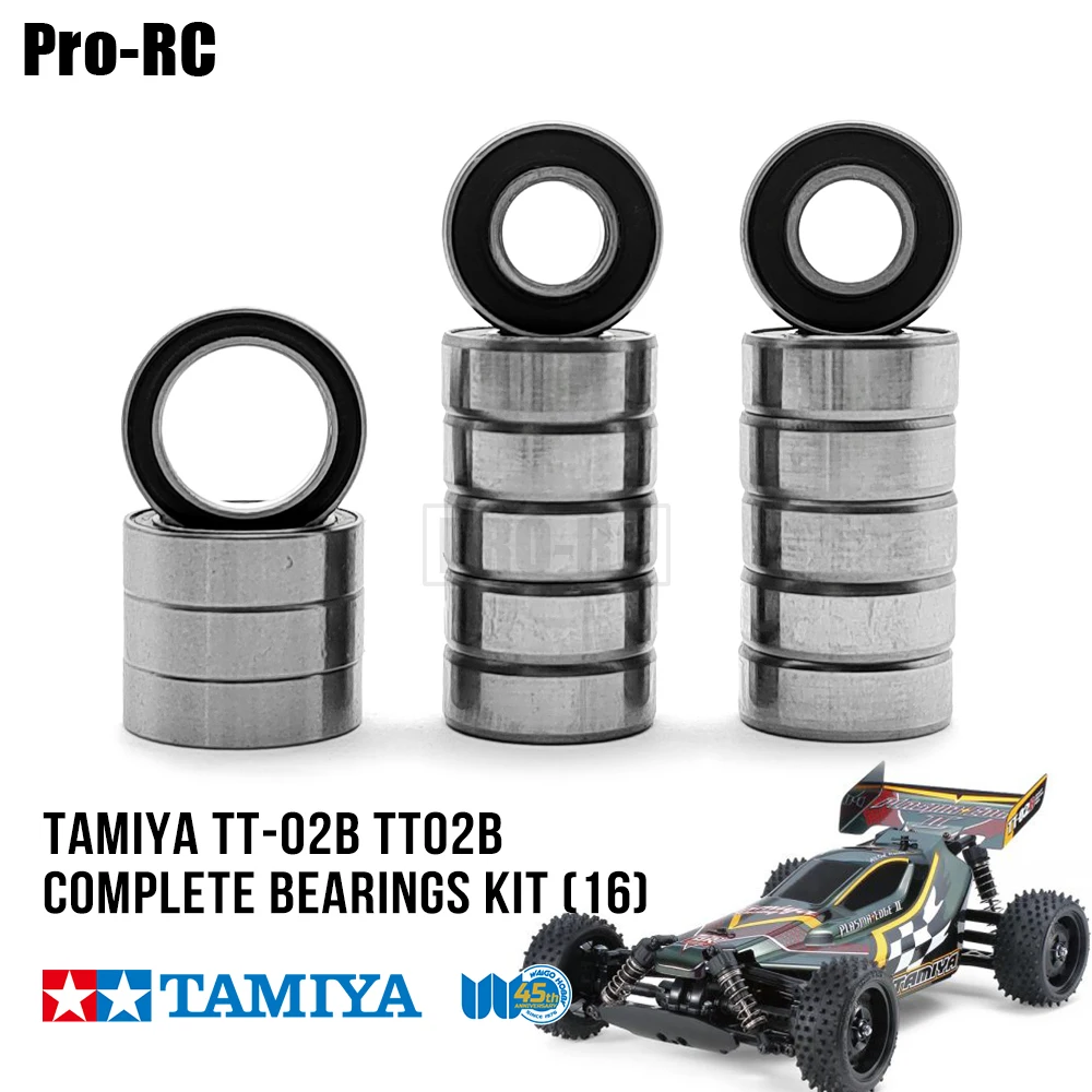 Tamiya TT-02B TT02B Complete Bearings Kit (16 Pcs) All Version Rc Car Part