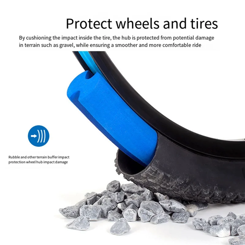 HOES-Bike Tubeless Tire Insert Bicycle Tyre Air Rim Liner Tube Protector Puncture Proof Vibration Dampening Easy Install
