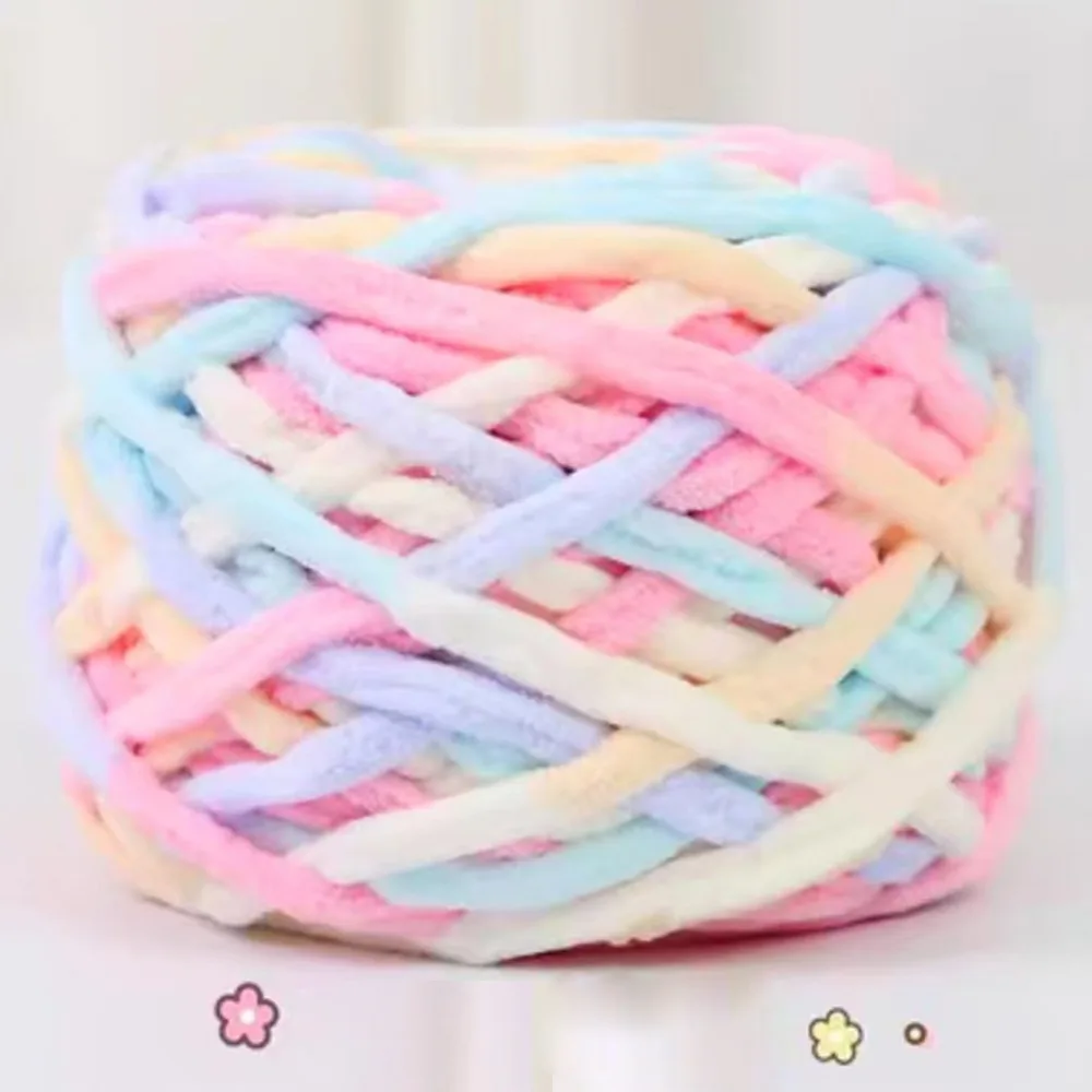 

DIY Knitting Acrylic Yarn Soft Colorful Wool Crochet Yarn 100g Ice Strip Line Wool Ball