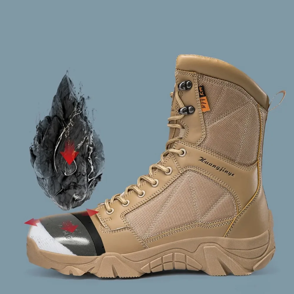 

Outdoor Waterproof Safety Shoes Security Steel Toe Cap Mens Boots Working Steel Toe Anti Smashing Mens Work Boots Size 47