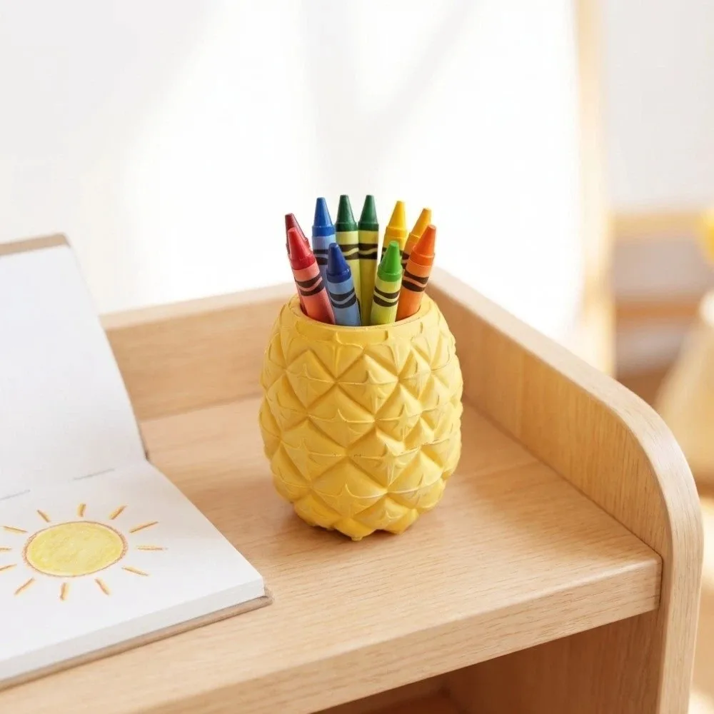 3D Printed Fruits Shape Pen Holder Multi-function Creative Makeup Brush Storage Box Home Decoration Ornaments Desktop Organizer
