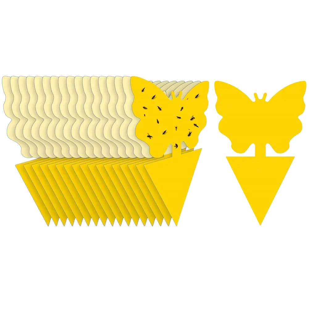 20Pcs Insect Traps Protect The Plant Double Sided Gnat Traps Non-Toxic and Odorless Sticky Board Traps for Garden Plants Kitchen