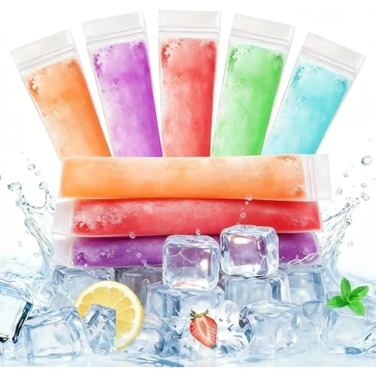 300 Pcs Disposable Ice Popsicle Mold Bags