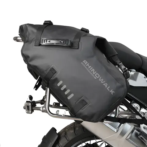 Rhinowalk Motorcycle Saddle Bag 48L/28L/18L 100%Waterproof 2 Pieces MotorBike Side Back Seat Pannier Bag Travel Dry Bag Luggage