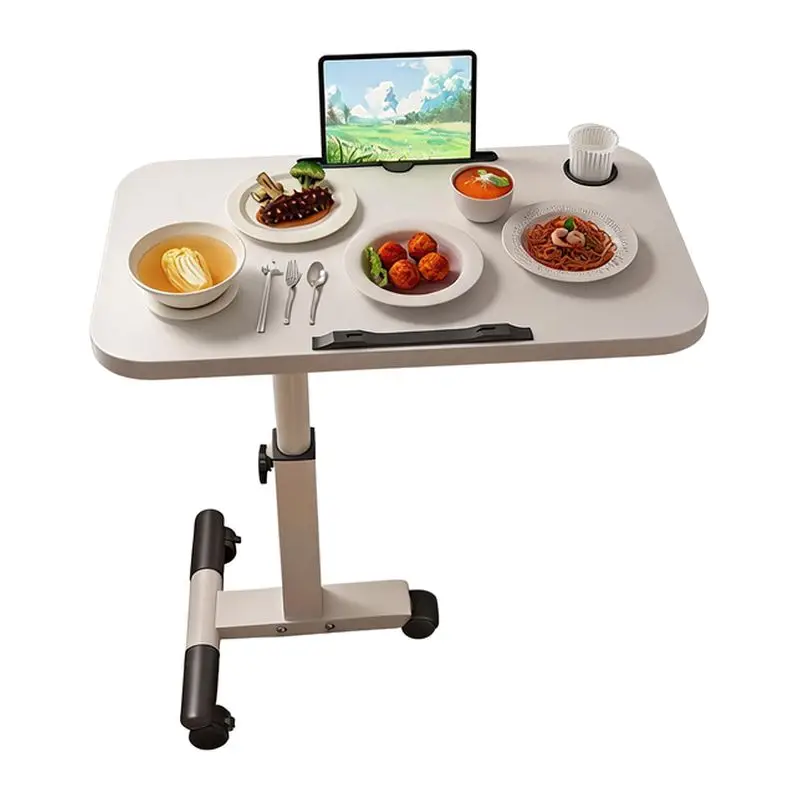 Movable Lift Folding Bedside Table – Hospital Patient Care Dining & Laptop Desk