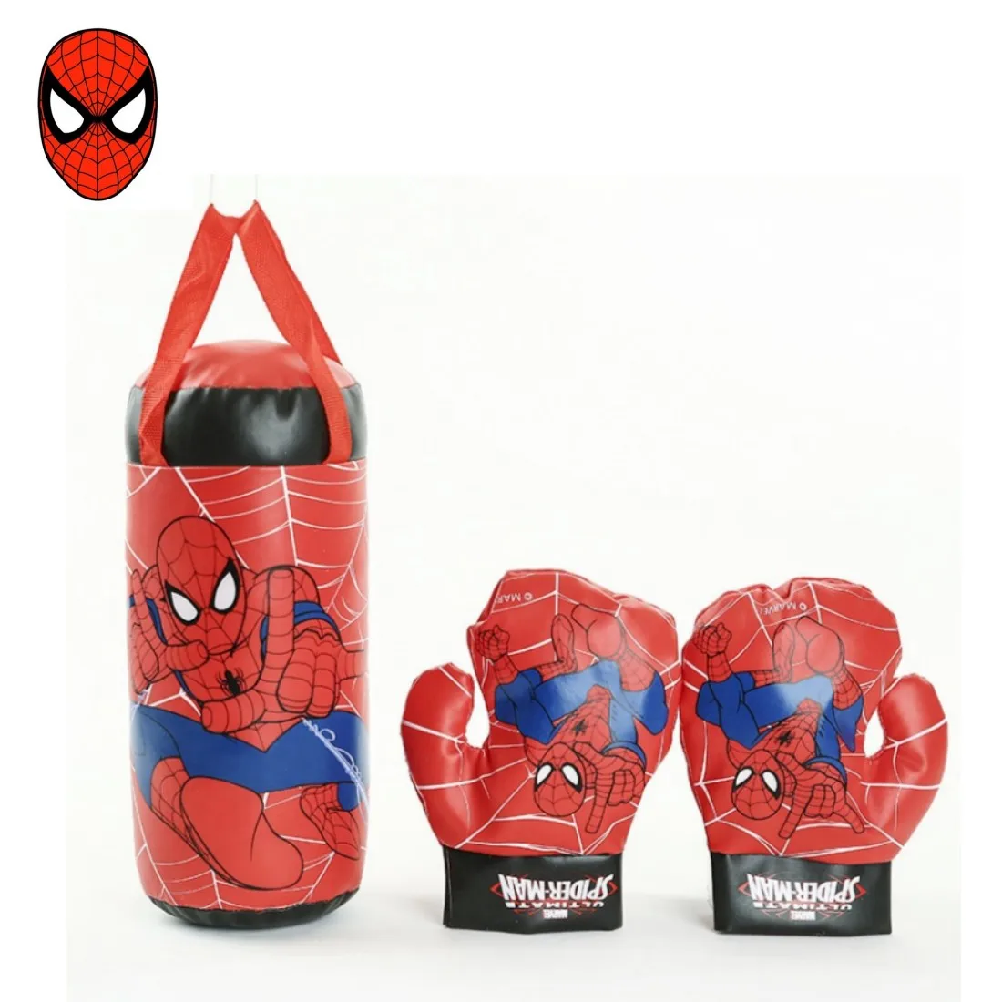 

Disney Marvel Spider-Man Toys Children's Boxing Gloves Decompression Sports Stress Relief Toy Boxing and Punching Bag Set