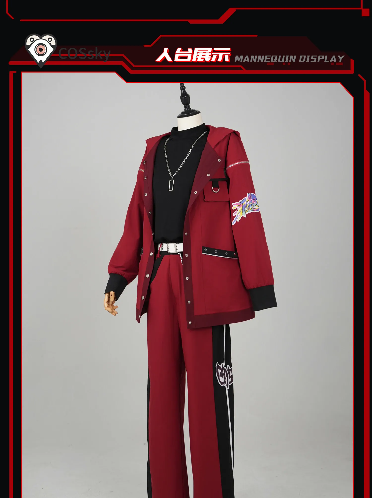 Toya Aoyagi Toya seven boxes Cosplay Costume Wig Anime PJSK Project Sekai Casual Uniform Halloween Carnival Party Daily Red Suit view 6