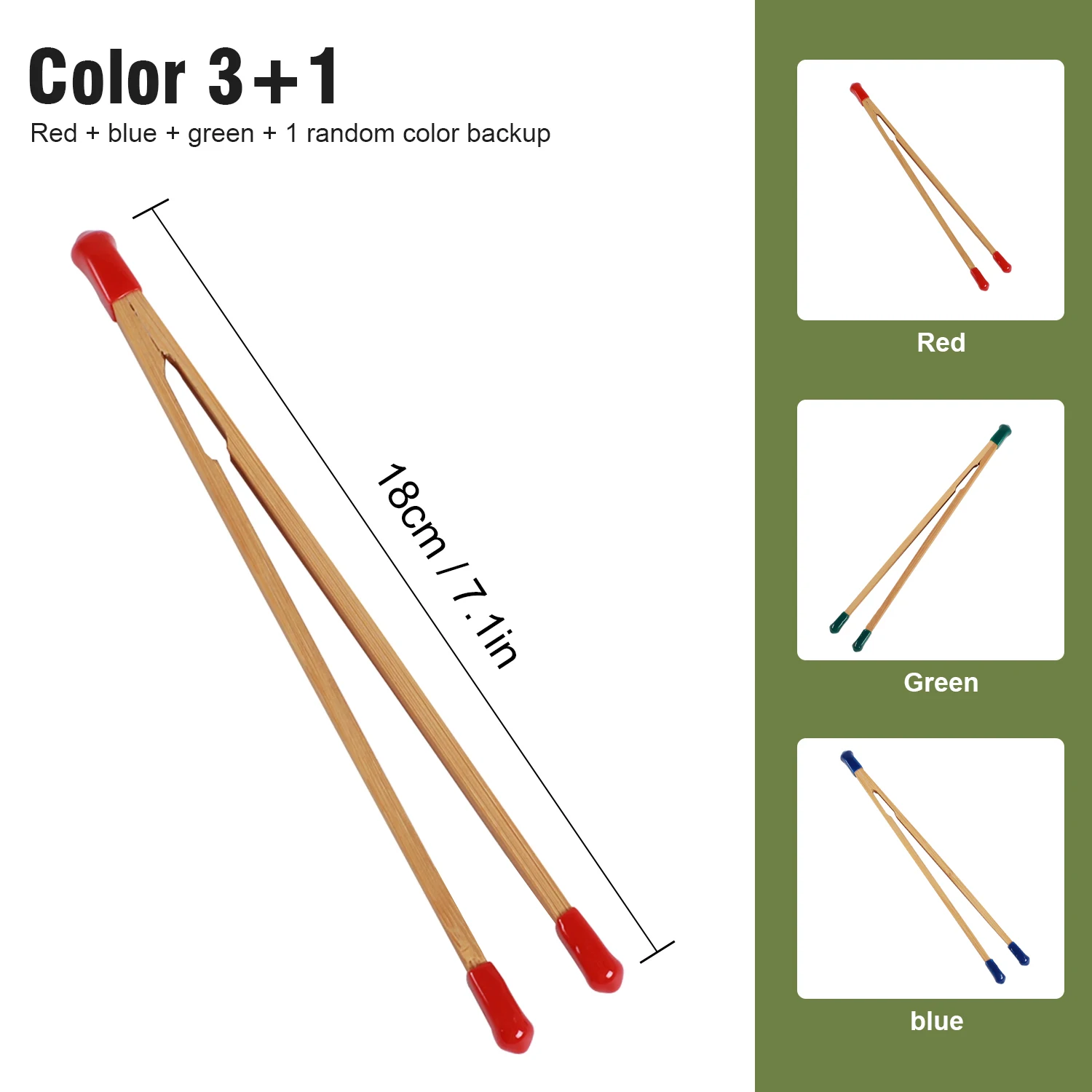 4Pcs Darkroom Developing Bamboo Print Tongs 4x5 5x7 8x10 Negatives Film Processing Development Accessories Darkroom Equipment