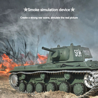 Henglong Kv1 Metal Remote Control Tank 1/16 Launch Tracked Professional Electric Tank Simulation Military Model Boy Toy Gift
