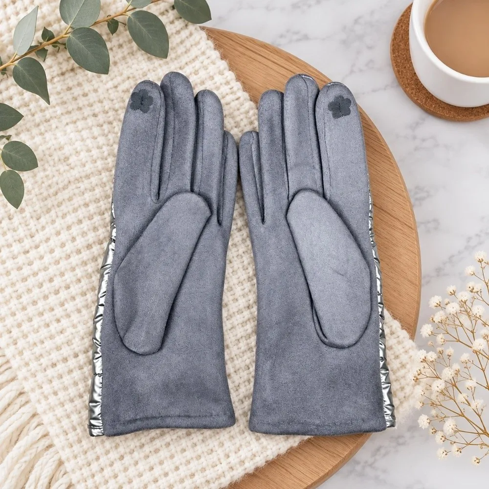 Waterproof Touch Screen Gloves Coldproof Plus Velvet Driving Gloves Down Cloth Suede Windproof Winter Gloves Winter Season