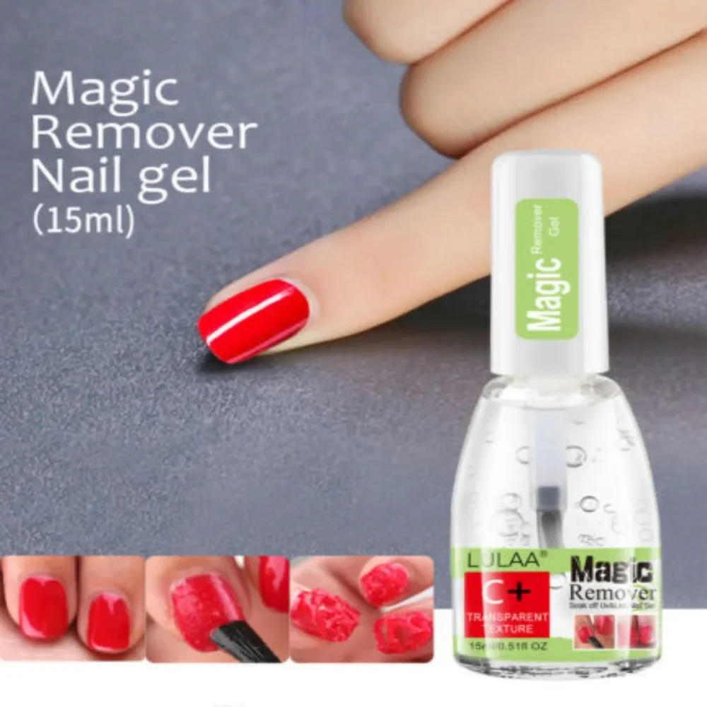 1 Bottle Nail Remover Gel 15ml Fast Remover Magic Refill Package Nail Gel Polish Manicure Layer Nail Art Removal Semi-permanet