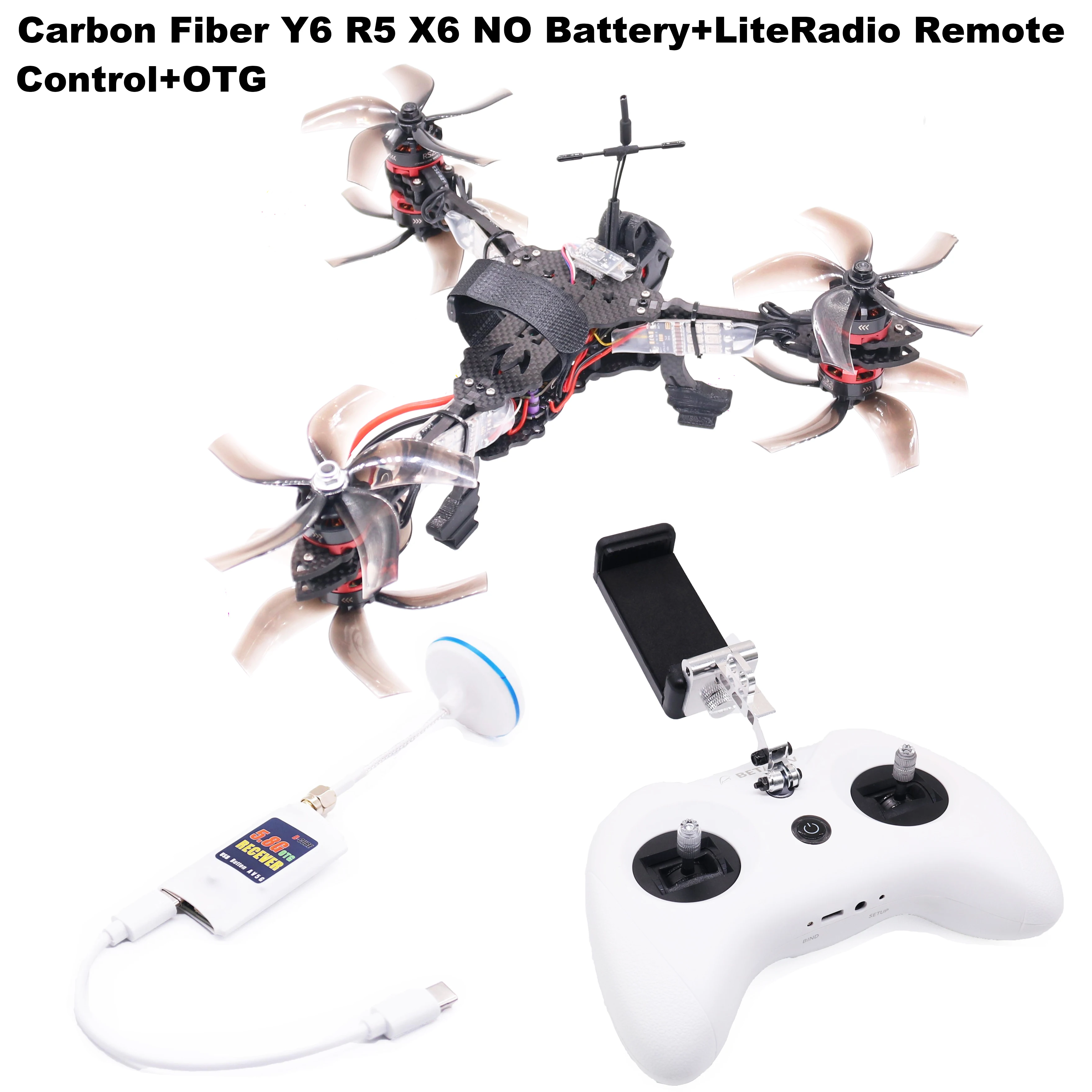 B-CUBE Y6R5 5 inch FPV Drone Frame Kit Koolstofvezel Racing Quadcopter Freestyle INAV Beatflight F722 NOXE Ardupilot FlightControl