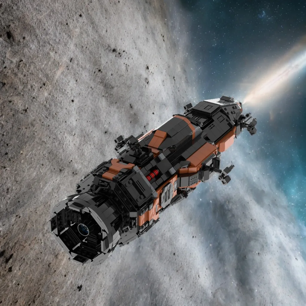 

1975 шт. MCRN Tachi среднемасштабный MOC Sci-Fi модель космического корабля образовательная модель здания DIY блоки игрушки на день рождения подарок