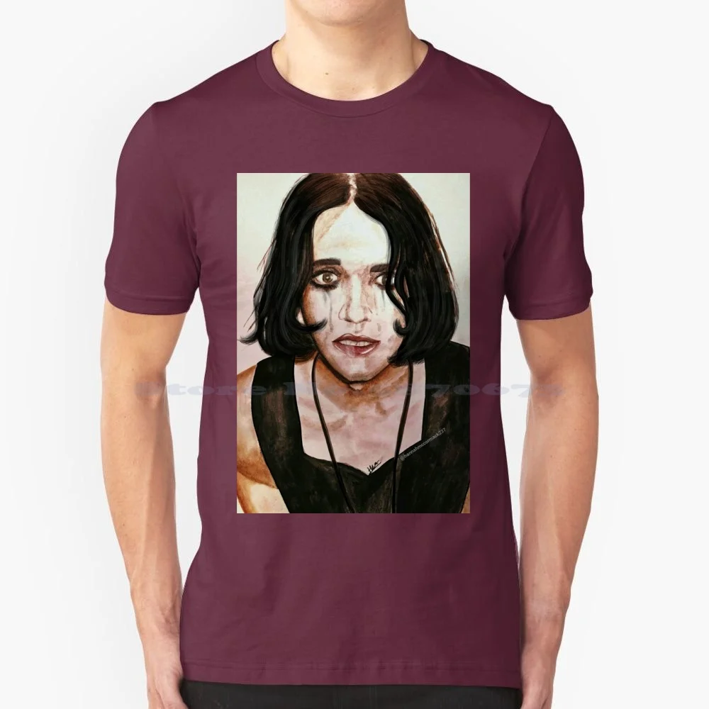 Placebo Brian Molko Crying Nancy Boy T Shirt 100% Cotton Tee Placebo Brianmolko Nancyboy Band Altrock Watercolour Painting