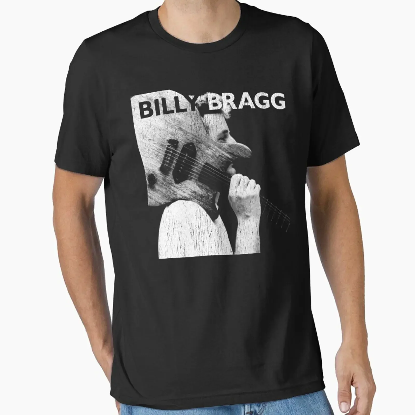Billy Bragg designed and sold by brianhillDESIGN vintage Washed Unisex streetwear fashion Slightly homme Top For Everyday Wear