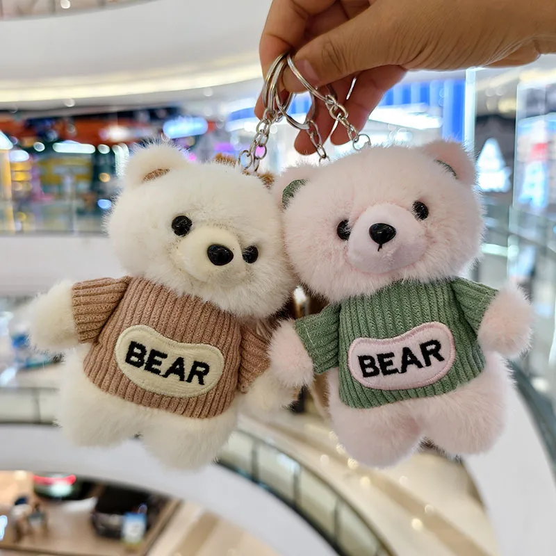 Cute Bear Plush Toy Doll Creative Letter Bear Doll Keychain Pendant Bag Pendant