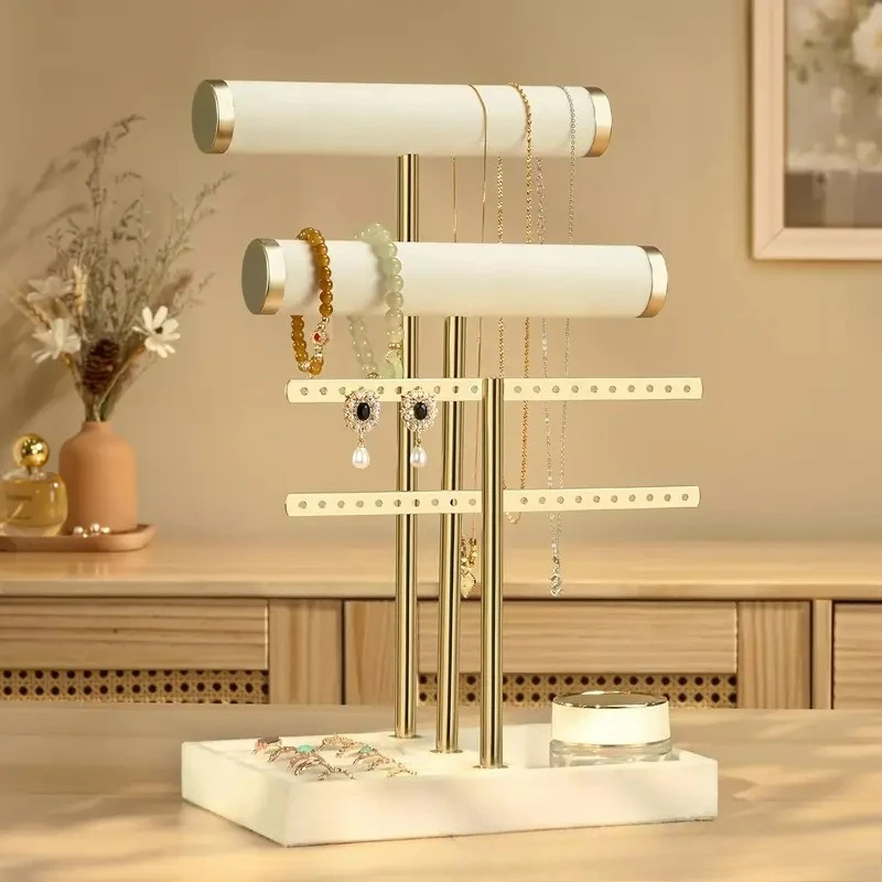 Three layer jewelry display rack, necklace bracelet storage rack, high-end jewelry display prop jewelry rack
