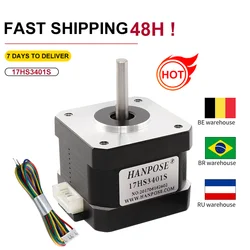 1.8 Degree 17HS3401S 4 Leads Nema 17 Stepper Motor 2 Phase 42BYGH34 1.3A Torque 28N.m For CNC Laser 3D Printer 12V